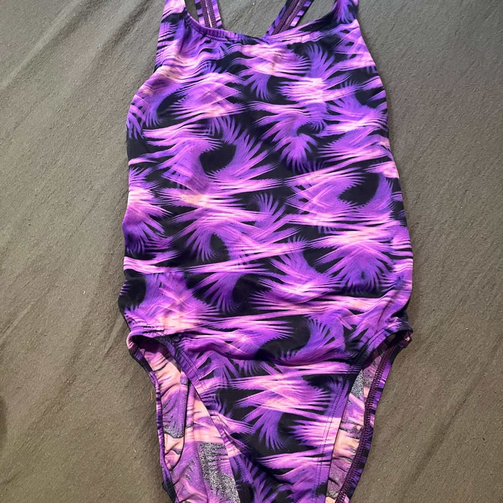 Nike Women's Vintage Purple
Abstract X-Back Step In One Piece
Bathing Suit